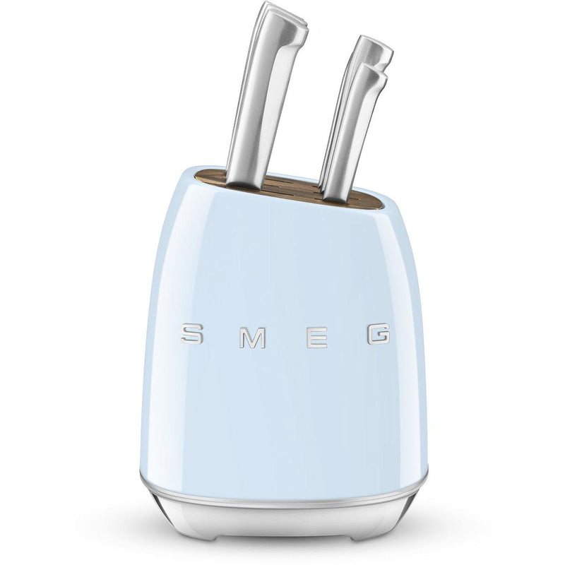 Smeg Retro-Style Knife Block with Knives KBSF01PB IMAGE 1