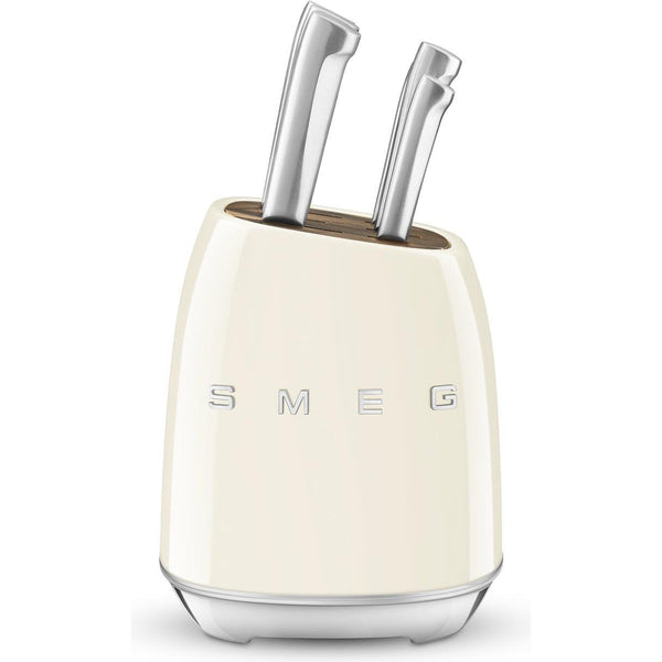 Smeg Retro-Style Knife Block with Knives KBSF01CR IMAGE 1