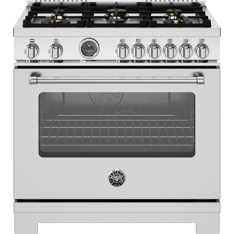 Bertazzoni 36-inch Freestanding Dual-Fuel Range MAS366BCFEPXT IMAGE 1