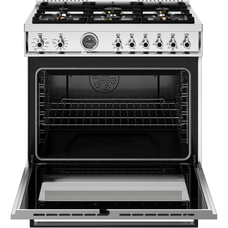 Bertazzoni 36-inch Freestanding Dual-Fuel Range PRO366BCFEPBIT IMAGE 2