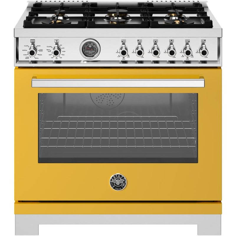 Bertazzoni 36-inch Freestanding Dual-Fuel Range PRO366BCFEPGIT IMAGE 1