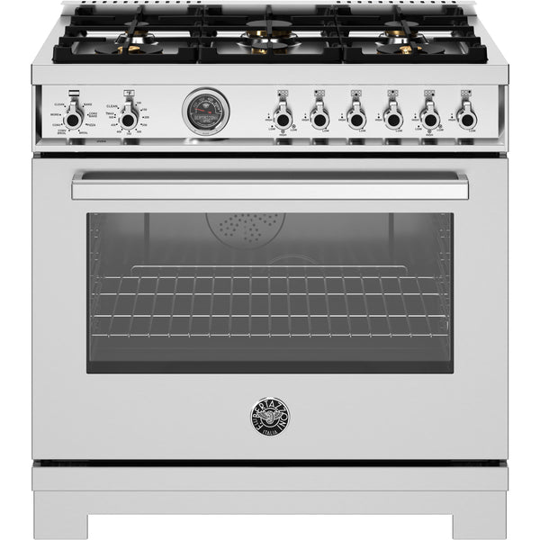 Bertazzoni 36-inch Freestanding Dual-Fuel Range PRO366BCFEPXT IMAGE 1