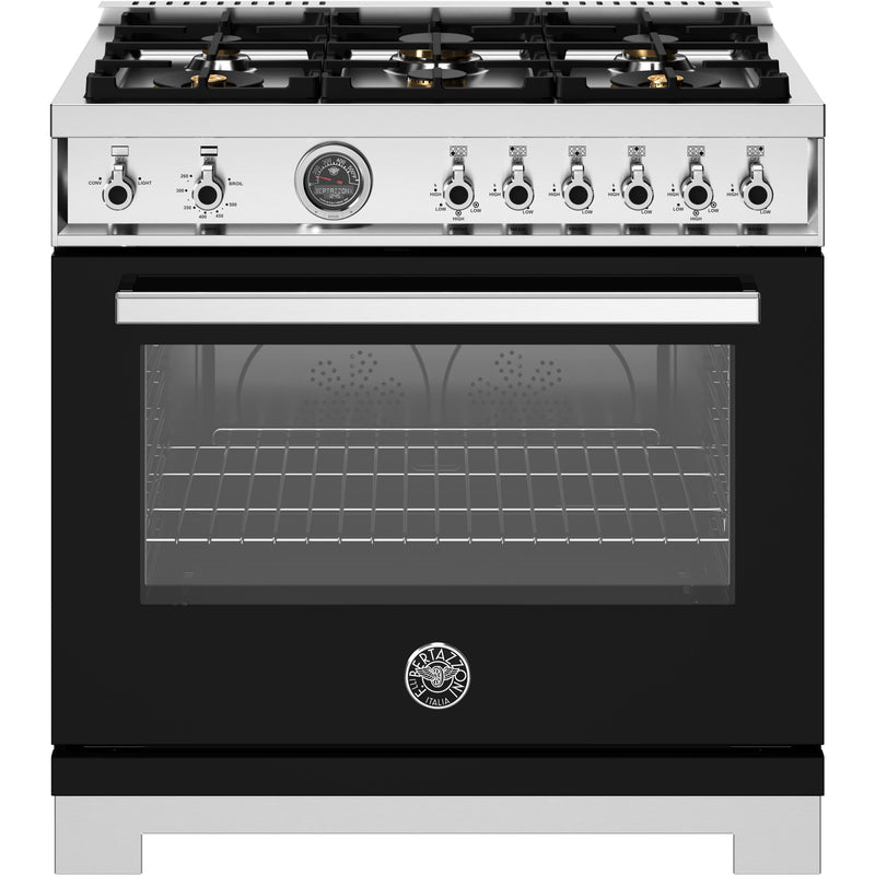 Bertazzoni 36-inch Freestanding Gas Range PRO366BCFGMNET IMAGE 1