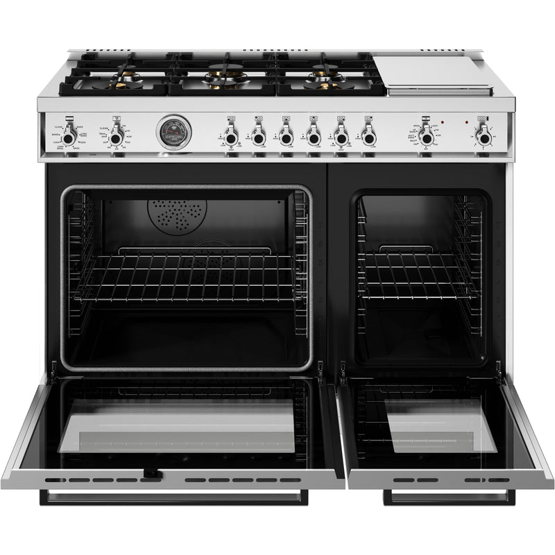 Bertazzoni 48-inch Freestanding Dual-Fuel Range PRO486BTFEPBIT IMAGE 2