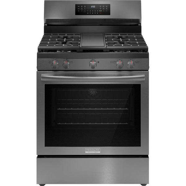 Frigidaire Gallery 30-inch Freestanding Gas Range with Air Fry Technology GCRG3060BD IMAGE 1