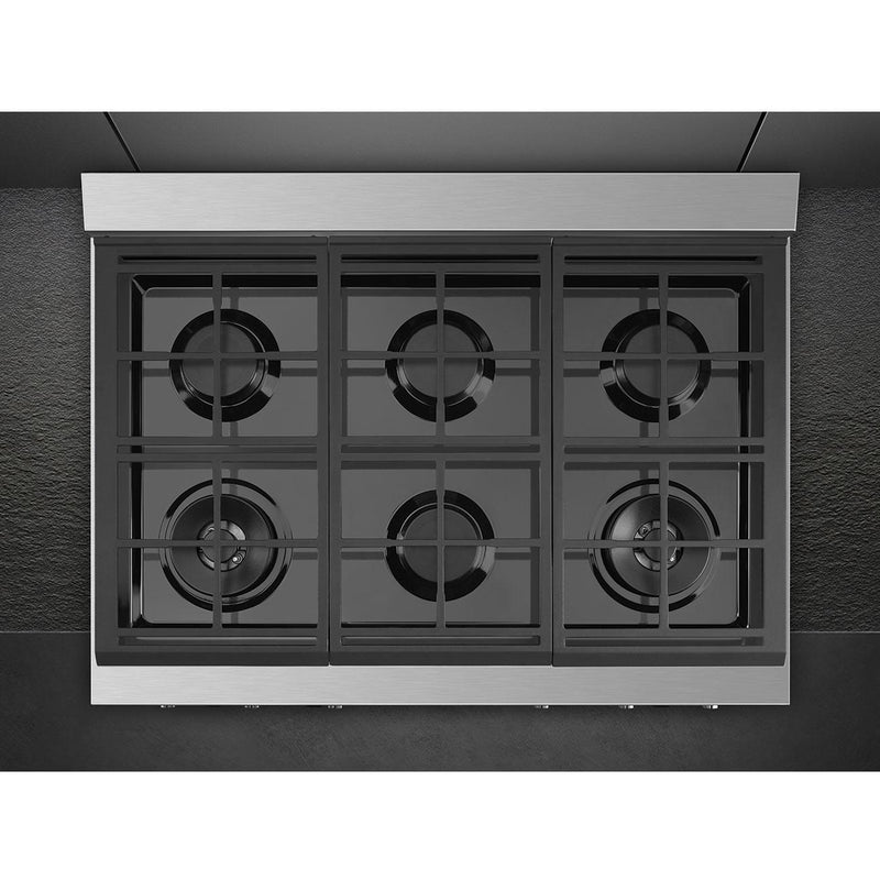 Smeg Portofino 36-inch Built-In Rangetop RTU366GX IMAGE 5