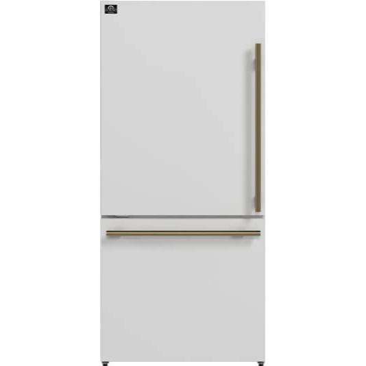 Forno 31-inch, 17.2 cu. ft. Counter-Depth Bottom Freezer Refrigerator with Interior Ice Maker FFFFD1786-31WHT IMAGE 1