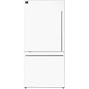 Forno 31-inch, 17.2 cu. ft. Counter-Depth Bottom Freezer Refrigerator with Interior Ice Maker FFFFD1786-31WHT IMAGE 3