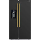 Forno 36-inch, 20 cu. ft. Freestanding Side-by-Side Refrigerator FFRBI1844-36BLK IMAGE 2