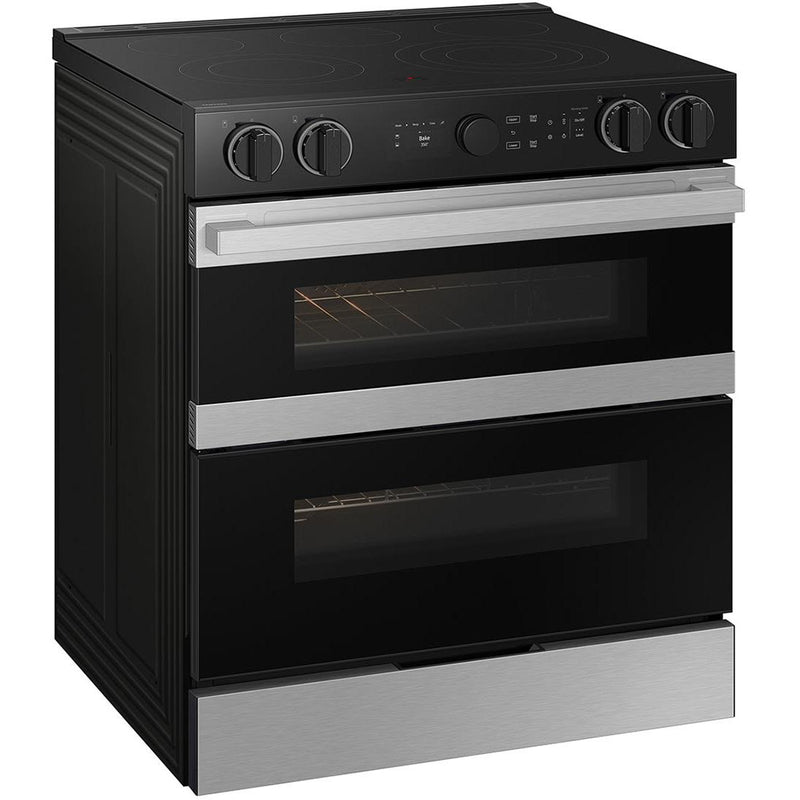  Samsung 30-inch Slide-in Electric Range with Wi-Fi NSE6DG8550SRAC IMAGE 3