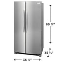  Frigidaire Gallery 36-inch, 26 cu. ft. Freestanding Side-by-Side Refrigerator GRSN2620AF IMAGE 8