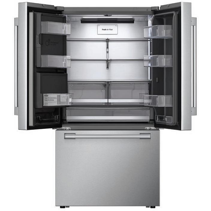 Signature Kitchen Suite 36-inch, 25.5 cu. ft. Counter-Depth French 3-Door Refrigerator with Wi-Fi SKSFD3623SD IMAGE 2