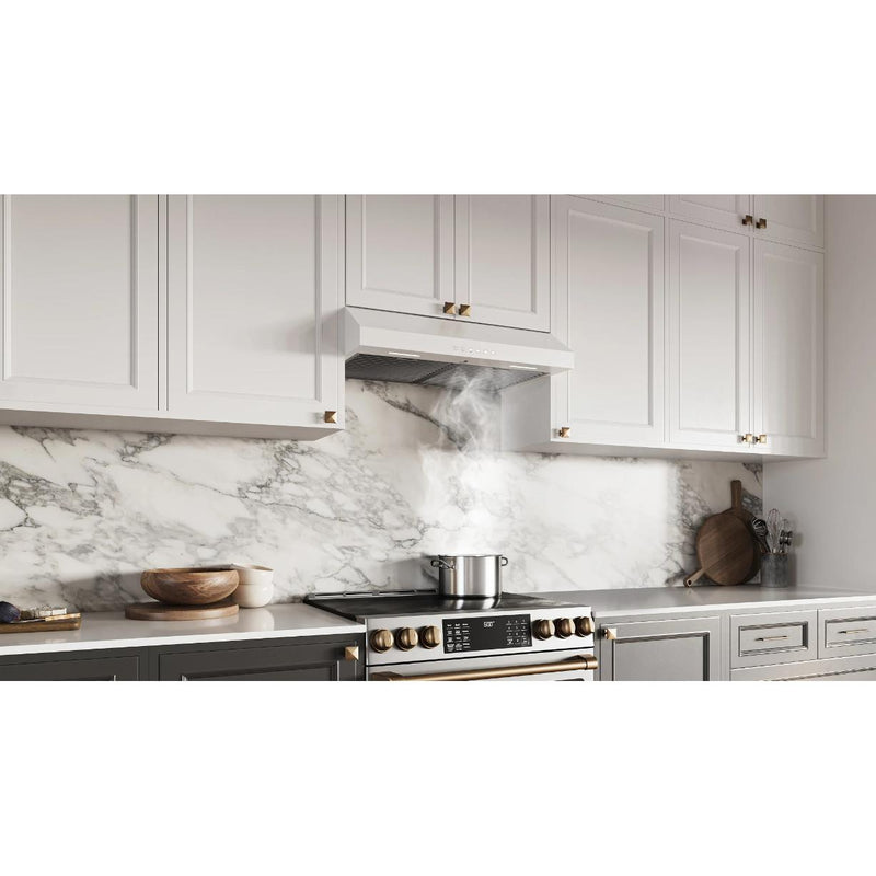 Broan 30-inch Glacier Series GLA3 Under-Cabinet Range Hood GLA3304WW IMAGE 5