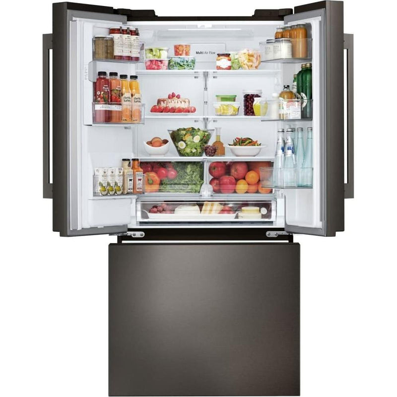  LG 25 cu.ft. 3-Door French Door Refrigerator with Hybrid Handle Design and External Ice and Water Dispenser LF25H6330D IMAGE 3