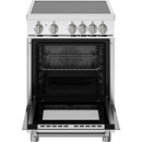  Bertazzoni 24-inch Freestanding Induction Range with Convection Technology MAS244IFEMXB IMAGE 2
