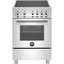  Bertazzoni 24-inch Freestanding Induction Range with Convection Technology PRO244IFEMXB IMAGE 1