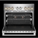  JennAir 36-inch, 5.1 cu. ft. Freestanding Induction Range with Wi-Fi JPIFC736RL IMAGE 5