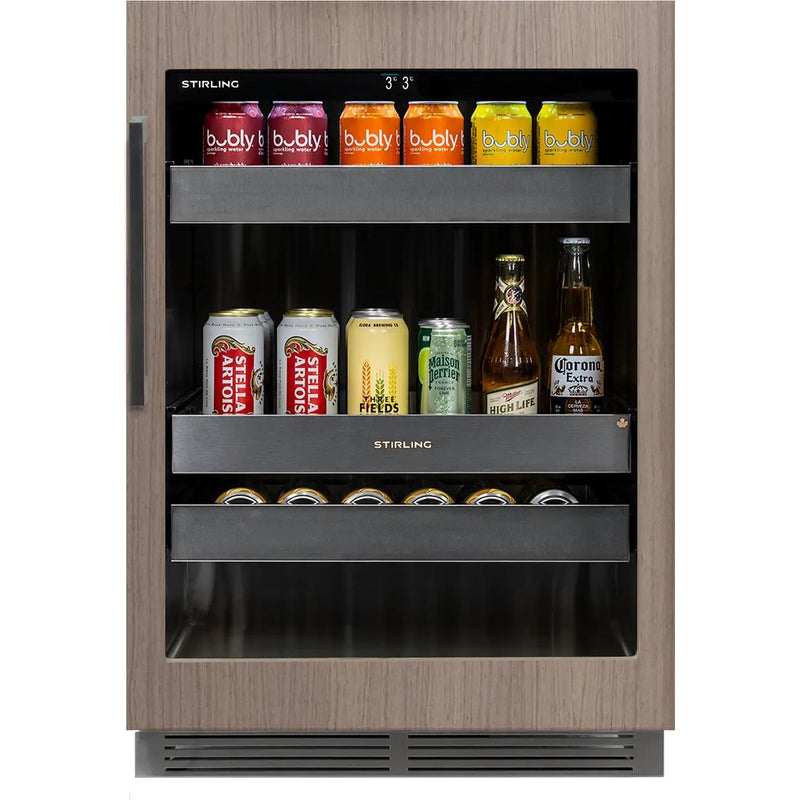  Stirling 24-inch, 5.3 cu. ft. S4 Series Undercounter Single Zone Beverage Center S4-100PANR IMAGE 1