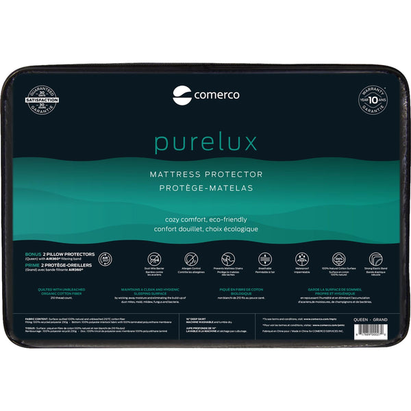 Comerco Mattress Protectors Queen Purelux Mattress Protector - 100% Waterproof (Queen) IMAGE 1