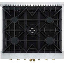 Forno 30-inch Freestanding Dual Fuel Range with French Door FFSGS6356-30BLK IMAGE 3