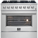Forno 36-inch Freestanding Dual-Fuel Range with True European Convection Technology FFSGS6197-36 IMAGE 1