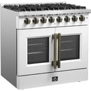 Forno 36-inch Freestanding Dual Fuel Range with True European Convection Technology FFSGS6356-36WHT IMAGE 6