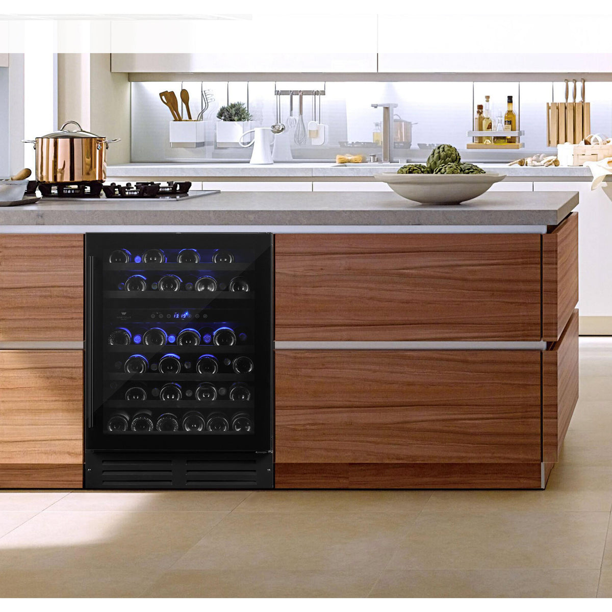 Wine Cell'R 46-Bottle Collection Black Pearl Series Wine Cellar WC46FG