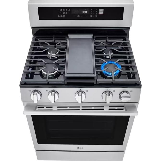  LG 30-inch Smart Gas Range with Air Fry LRGN6325X IMAGE 3