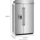  KitchenAid 48-inch, 29.4 cu. ft. Built-in Side-by-Side Refrigerator with External Water and Ice Dispensing System KBSD748SPS IMAGE 5