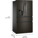  Whirlpool 36-inch French 4-Door Refrigerator with Water and Ice Dispensing System WRMF3636SV IMAGE 8