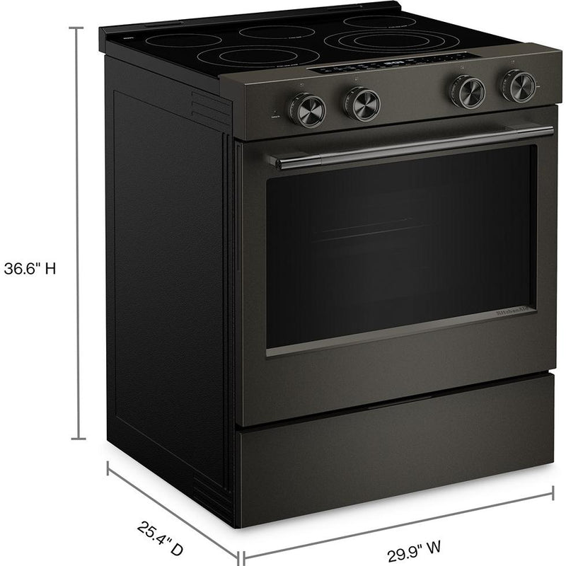  KitchenAid 30-inch Smart Slide-in Gas Range with Convection Cooking Modes and 2-in-1 Burner KSGS530SBE IMAGE 12