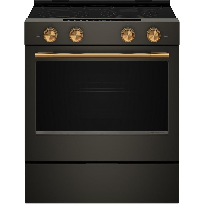 KitchenAid 30-inch Smart Slide-in Gas Range with Convection Cooking Modes and 2-in-1 Burner KSGS530SBE IMAGE 4