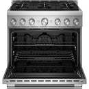  KitchenAid 36-inch Slide-in Gas Range with 6 Burners KFGS936SSS IMAGE 3