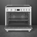 Smeg 36-inch Freestanding Induction Range SPR36UIMMW IMAGE 2
