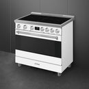  Smeg 36-inch Freestanding Induction Range SPR36UIMMW IMAGE 3