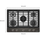  KitchenAid 30-inch Built-in Gas Cooktop with 5 Burners KCGK530SBE IMAGE 3