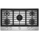  KitchenAid 36-inch Built-in Gas Cooktop with 5 Burners KCGK536SSS IMAGE 1