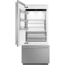  Smeg 36-inch, 19.63 cu. ft. Built-in Bottom Freezer Refrigerator RBMU36LX IMAGE 1
