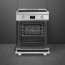  Smeg 24-inch Freestanding Induction Range SPR24UIMANX IMAGE 2