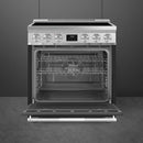  Smeg 30-inch Freestanding Induction Range SPR30UIMANX IMAGE 2