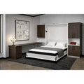  Couleur_Chêne brun / blanc Taille_Double -- Germain Larivière Wall beds IMAGE 1