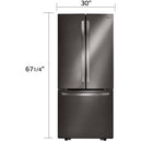  Germain Larivière 30-inch, 21.8 cu.ft. Freestanding French 3-Door Refrigerator with SmartDiagnosis™ Technology LG LRFNS2200D Open Box - Final Sale IMAGE 10