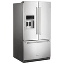  Germain Larivière 36-inch, 26.8 cu. ft. Freestanding French Door 3-Door Refrigerator with Exterior Ice and Water Dispensing System KitchenAid KRFF507HPS- Final sale - Floor sample IMAGE 6