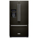  Germain Larivière French 3-Door Refrigerator with External Water and Ice Dispensing System KitchenAid KRFF577KBS-  Final sale - Open box IMAGE 1
