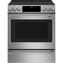  Germain Larivière 30-inch Slide-in Electric Range with Warming Drawer CAFE CCES700P2MS1- Final sale - Open box IMAGE 1