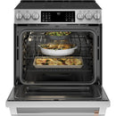 Germain Larivière 30-inch Slide-in Electric Range with Warming Drawer CAFE CCES700P2MS1- Final sale - Open box IMAGE 5