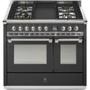  Steel Ascot 40-inch Dual-Fuel Range with 4 Burners and Griddle AQY10SF-4T-AN-N IMAGE 1