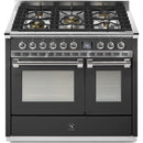 Steel Ascot 40-inch Dual-Fuel Range with 5 Burners AQY10SF-4M-AN-C IMAGE 1