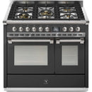  Steel Ascot 40-inch Dual-Fuel Range with 5 Burners AQY10SF-4M-AN-N IMAGE 1
