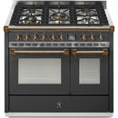  Steel Ascot 40-inch Dual-Fuel Range with 5 Burners AQY10SF-4M-AN-B IMAGE 1